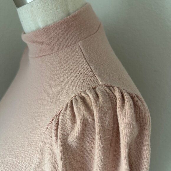 Reformation Mock Neck Pullover Sweater Pleated Long Balloon Sleeves Made In USA - Picture 10 of 15